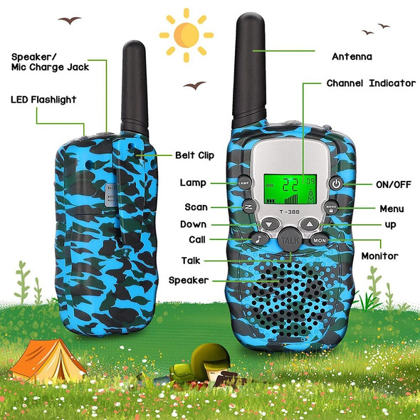 2PCS Mini Kids Walkie Talkie Handheld Conversation Transceiver Toy 3km Call Kids Gift Two Way Radio Radio Communicator