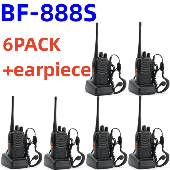 6pcs MERODITH walkie talkie profesional 888S Two way radio long range Wireless set radio uhf communicator 400-470MHz 16CH radio