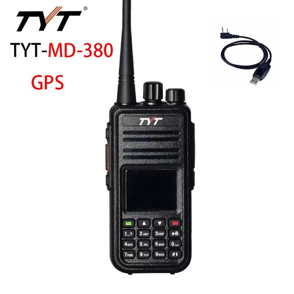 Professional Walkie Talkie TYT MD-UV380 All Band Uhf Vhf Powerful Emergency Radio Receiver Two-way Radio GPS Transceiver