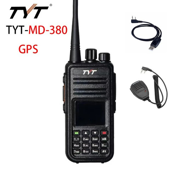 Professional Walkie Talkie TYT MD-UV380 All Band Uhf Vhf Powerful Emergency Radio Receiver Two-way Radio GPS Transceiver