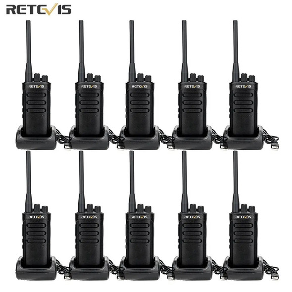 Retevis RB85 10W Long Range Walkie Talkie 10PCS USB Charger Two-Way Radios Noise Reduction Walkie-talkies Hunting KTV Factory