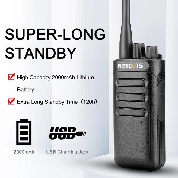 Retevis RB85 10W Long Range Walkie Talkie 10PCS USB Charger Two-Way Radios Noise Reduction Walkie-talkies Hunting KTV Factory