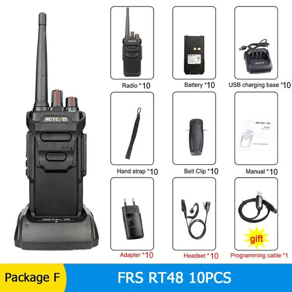 RETEVIS RT48/RT648 Walkie Talkie 10pcs IP67 Waterproof Flaot PMR Radio PMR446/FRS VOX 2 Way Radio Hotel/Restaurant For Baofeng