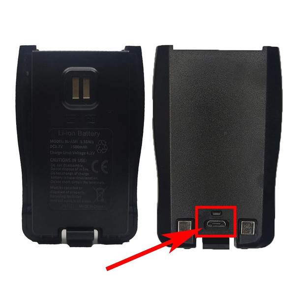 Baofeng Walkie Talkie Battery BF-A5H Supporting USB Cable Charging A5 Accessories Li-ion Rechargable Battery 1500mAh