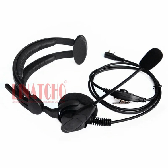 professional walkie talkie single side headphone with mic function tactical headset, 2 pin conenctor