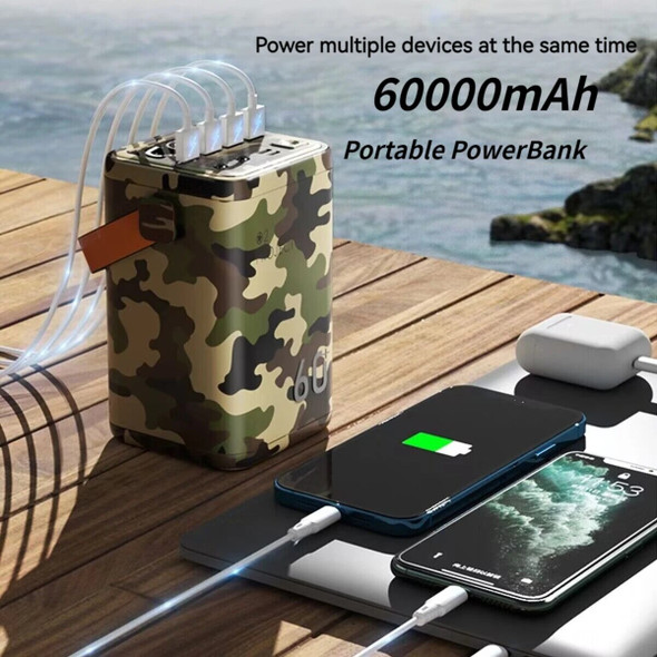 100000mAh Outdoor Power Bank Portable PowerBank External Battery Pack PD 30W Fast Charger For Xiaomi iPhone mobile power station