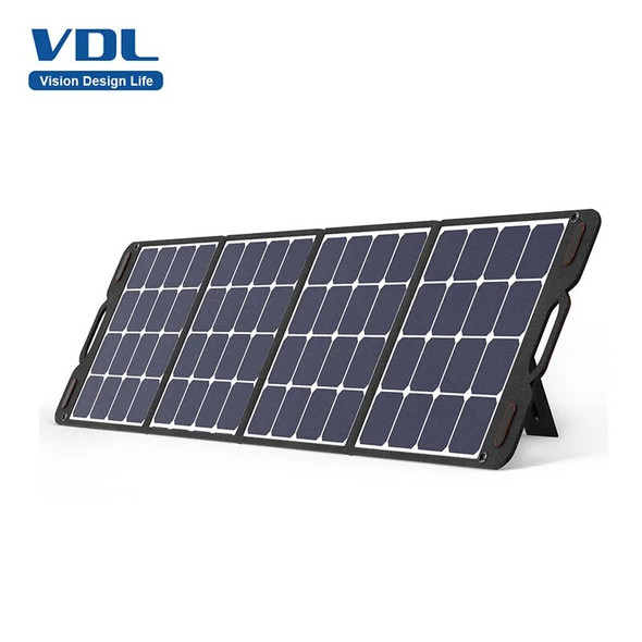 VDL-Foldable Solar Panel, 200W, Monocrystalline Solar Panel, 16-20V, MC-4, XT60 Output, Outdoor for Camping, Car