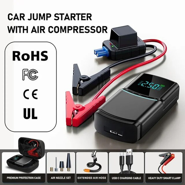 Portable Mini Car Air Compressor 12V Car Tire Inflator Smart Digital Inflatable Pump For Car Bicycle Boat Air Pump