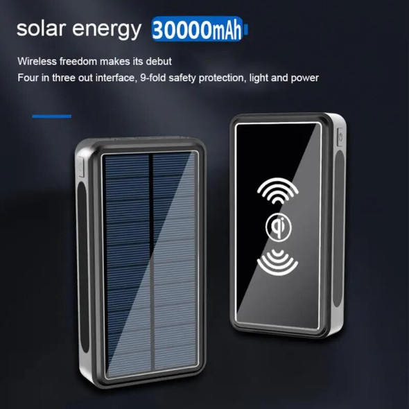 50000mAh Solar Wireless Power Bank With4 USB LED Portable Power Bank External Battery Fast Charging for IPhone Xiaomi Samsung