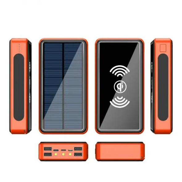 50000mAh Solar Wireless Power Bank With4 USB LED Portable Power Bank External Battery Fast Charging for IPhone Xiaomi Samsung