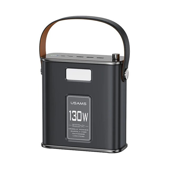 USAMS Power Station 130W Solar Generator 80000mAh Portable Power Bank For Home Emergency Lighting Car Laptops Travel Fishing