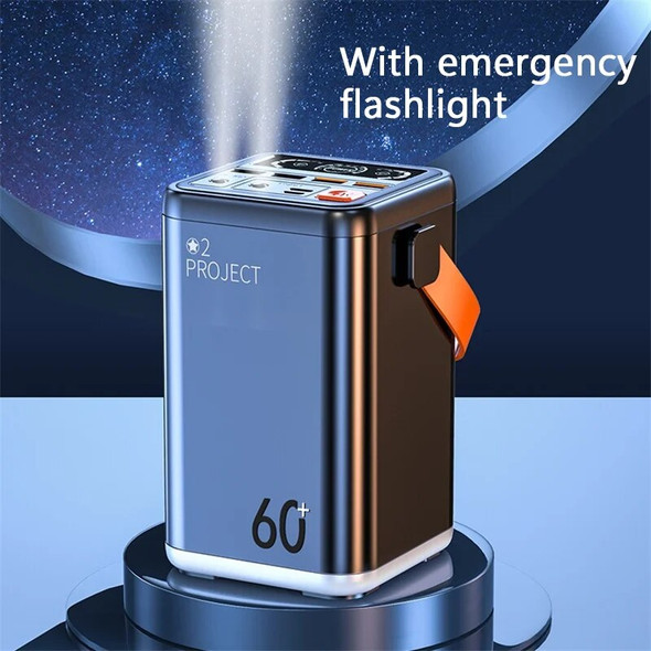 60000mAh Portable Power Bank Station PD65W Fast Charging Outdoor Powerful Emergency Auxiliary Battery For Laptop iPhone Samsung
