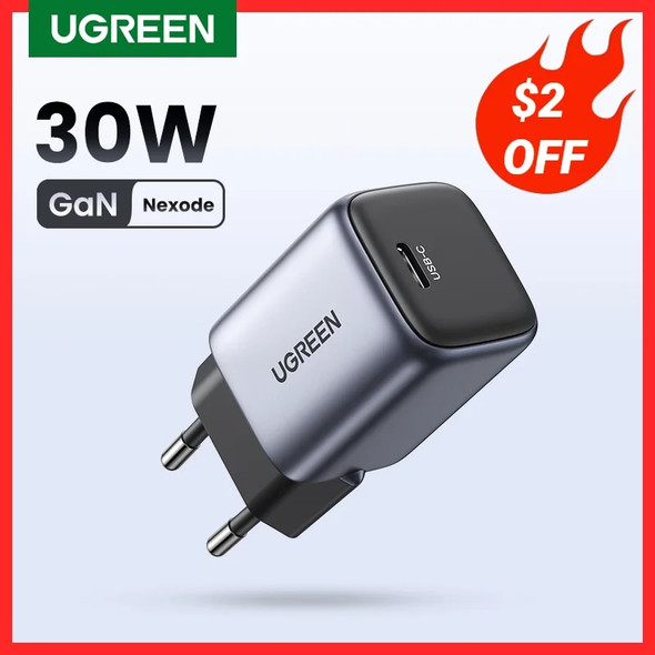 UGREEN GaN 30W Fast Charger for iPhone 15 14 13 PD3.0 Charger for iPad Pro samsung Xiaomi Type C Mobile Phone Charger