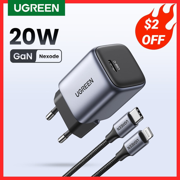 UGREEN 20W 30W GaN Charger PD Fast USB Type C Charger USB C PD3.0 QC3.0 Quick Charging For iPhone 15 14 13 Mobile Phone Charger