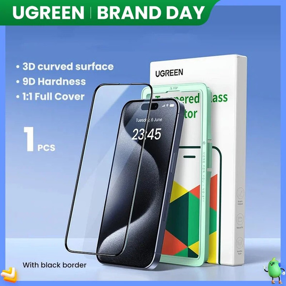 UGREEN for iPhone 15 Pro Max Glass Screen Protector for iPhone 15 Pro Tempered Glass for iPhone 14 13 12 11 XR Glass HD Films