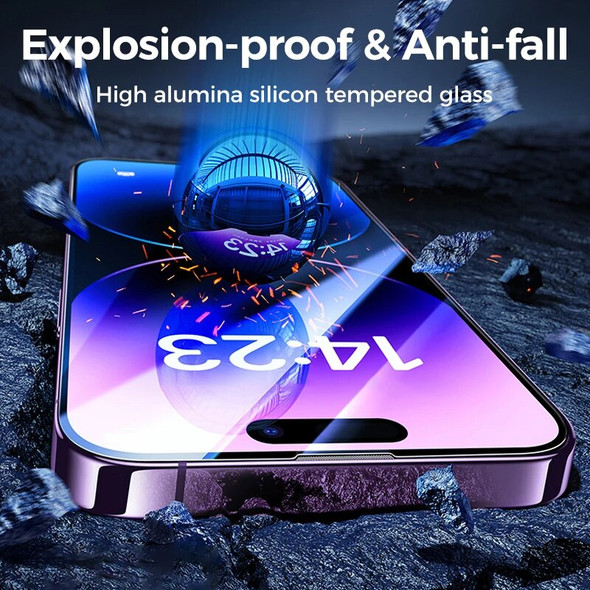 Joyroom 9H Glass Screen Protector for iPhone 15 Pro Max Full Screen Shatterproof Tempered Glass Protection for iPhone 14 13 Pro