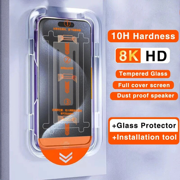 Full Cover Screen Protector For iphone 15 14 13 12 11 Pro Max Deliver Mount Tempered Glass for iphone 15 14 Plus XR XS MAX Glass