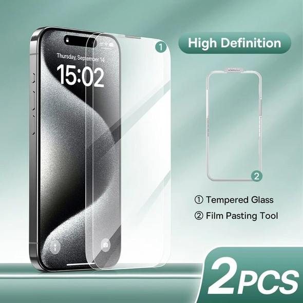 Baseus 2PCS Tempered Glass For iPhone 15 14 13 Pro Max Protector For iPhone 12 11 Pro Max Glass Tempered Screen Protector Glass