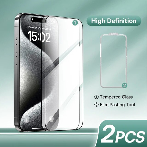 Baseus 2PCS Tempered Glass For iPhone 15 14 13 Pro Max Protector For iPhone 12 11 Pro Max Glass Tempered Screen Protector Glass