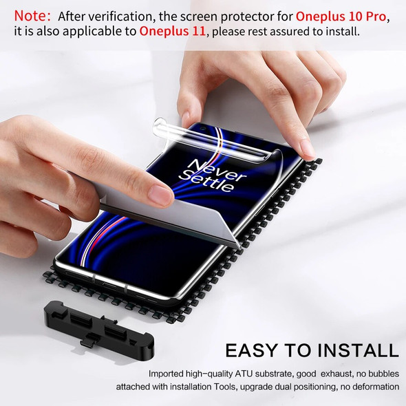 SmartDevil 2 Pcs Soft Hydrogel Film For OnePlus 12 11 10 Pro 9 8 7T Screen Protector Full Coverage Glue Quantum Film HD