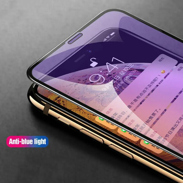 Anti-Blue Light 10D Full Covered Tempered Glass Screen Protector For iPhone 14 13 12 Pro Max 11 XR XS X 8 7 Plus SE 1500 pcs