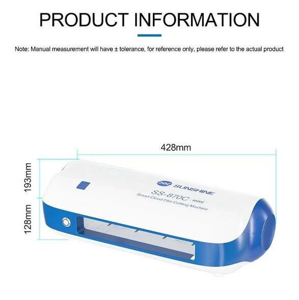 SUNSHINE SS-870C Mini Screen Protector Cutting Machine Hydrogel Sheets Film Movie Mobile Phone Skin Cutter Machine Smart Plotter