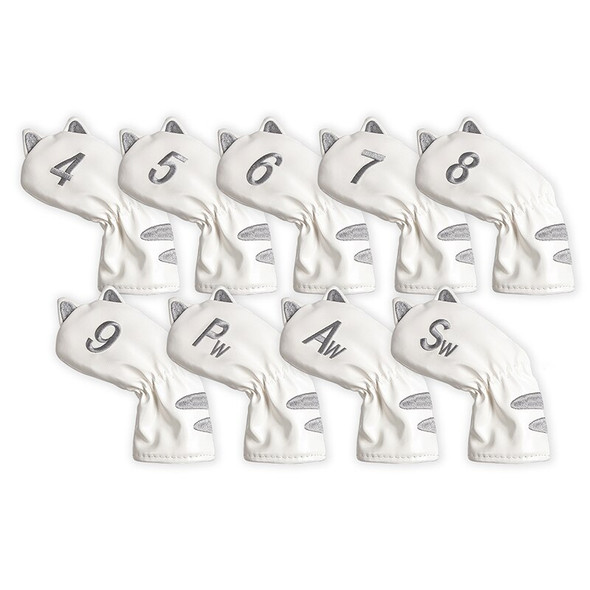 Playeagle Cute MeowMeow Golf Club Iron Headcover  PU Leather Protector