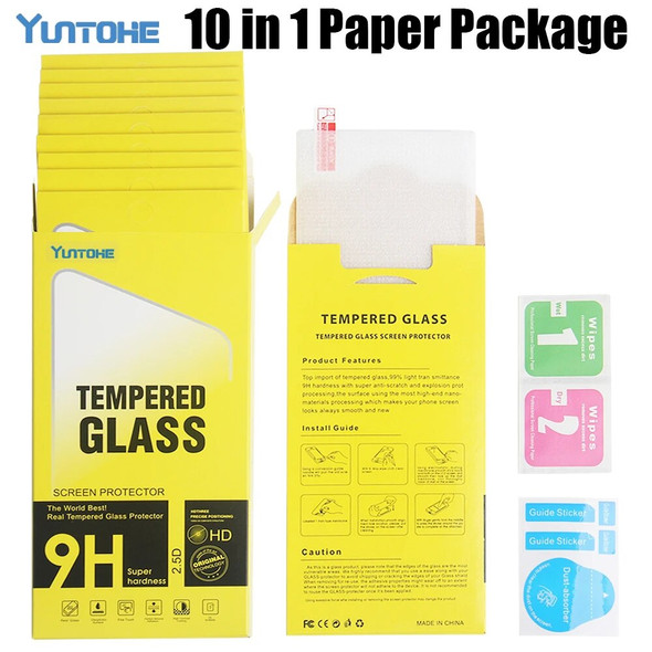200pcs Ultra Thin 0.26mm 2.5D 9H Tempered Glass Screen Protector for iPhone 11 12 13Pro X XS Max 8 7 6 5s 4s With Retail Package