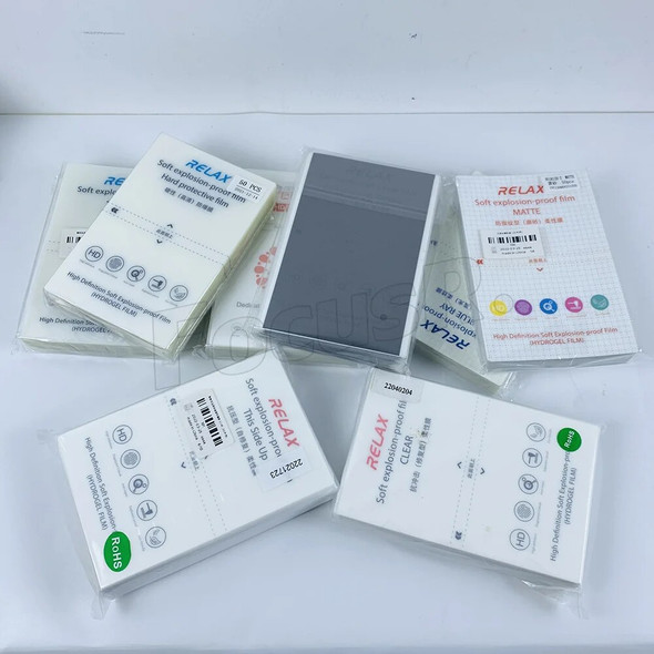 50Pcs Mobile Phone Front Protect HD Matte Flexible Hydrogel Film For Blade Cutting Machine Plotter Screen Protector Film Cut