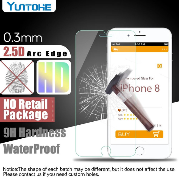 Wholesale For iPhone 8 Tempered Glass 9H 2.5D 0.26 MM Anti-Explosion Glass Anti Scratch Screen Protector Glass Film 100pcs/lot