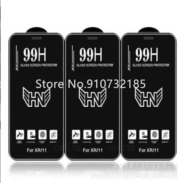 50PCS/Lot 99H Glass on For iPhone 13 12 11 Pro Max 12 13 mini xs max x xr 7 8 plus Glass 3D Curved Edge Screen Protector