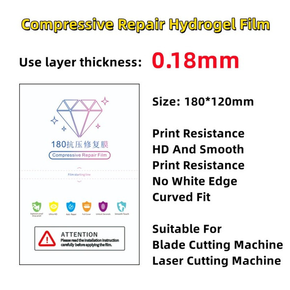 50pcs Compressive Repair HD Hydrogel Film For Intelligent Cutting Machine Phone Screen Protectors Clear Universal Cuttig Film