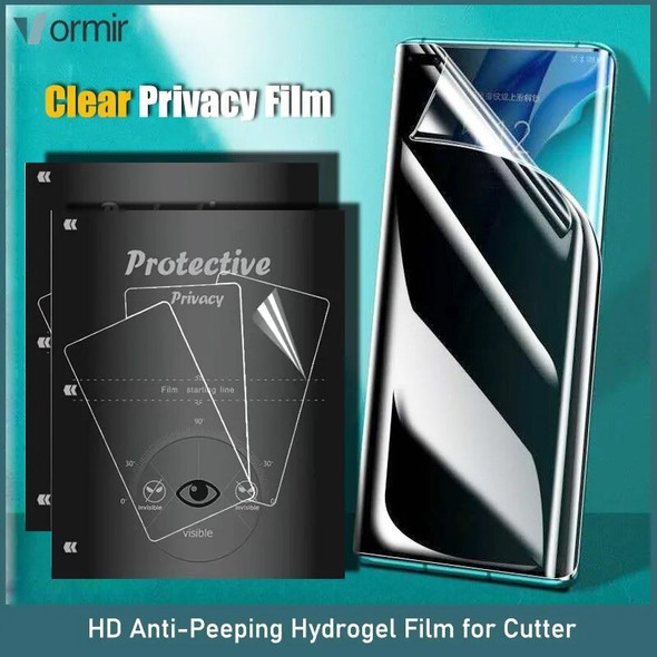 VORMIR 25pcs Glossy TPU Privacy Film for Hydrogel Screen Protector Machine Anti-spy Movies for iPhone 14 13 12 11 Pro Max