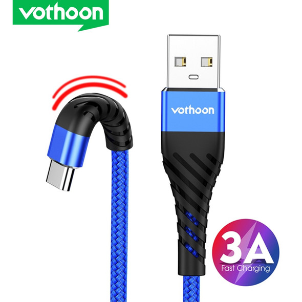 Vothoon USB Type C Cable for Samsung Xiaomi Huawei 3A Fast Charging USB C Cable Mobile Phone Charger USBC Type C Data Wire Cord