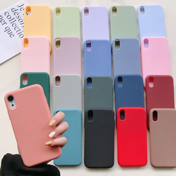 Luxury Silicone Phone Case for iPhone 11 13 12 Pro Max mini Soft Candy Cover for iPhone iPhone XR XS X 6 6S 7 8 Plus Cases