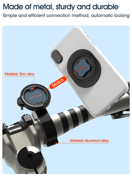 Bike Phone Holder,Motorcycle Phone Mount,Quick Lock Universal Mountain/Road Bicycle/MTB/Scooter/Electric Handlebar Phone Stand