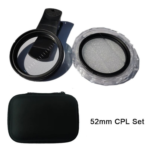 Universal 52mm CPL Filter No Reflections Portable Plarizer Cellphone Camera Lens Filters For iPhone Huawei Android Smartphone