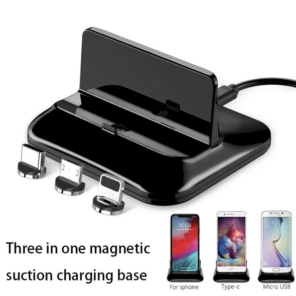 10W Charger Stand With Replaceable Three Plugs Power Bank For Android iPhone 12 8 Micro Type-C Smart Phone Fast Charging Dock