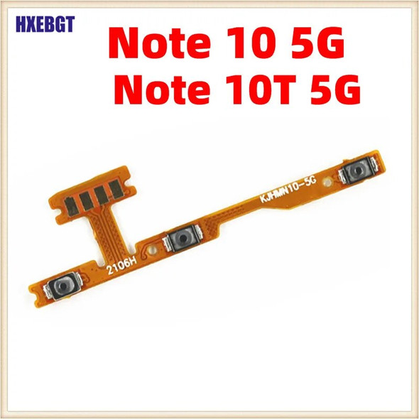 For Xiaomi Redmi Note 10 5G High Quality New Power On off Volume Switch Button Flex Cable Red Mi Note 10T 5G Smartphone Parts