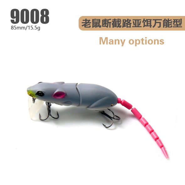 15.5g 85mm Topwater rat wakebait Multi-section Mouse Lure Artificial Bait  Rat Minnow Lure Wobbler Fishing Pesca bass lures