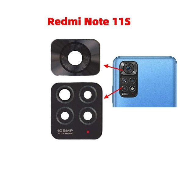 Original Camera Lens Glass For Xiaomi Redmi Note 11 , 11S, 11 Pro 4G/5G Back Camera Glass Lens Smartphone Parts
