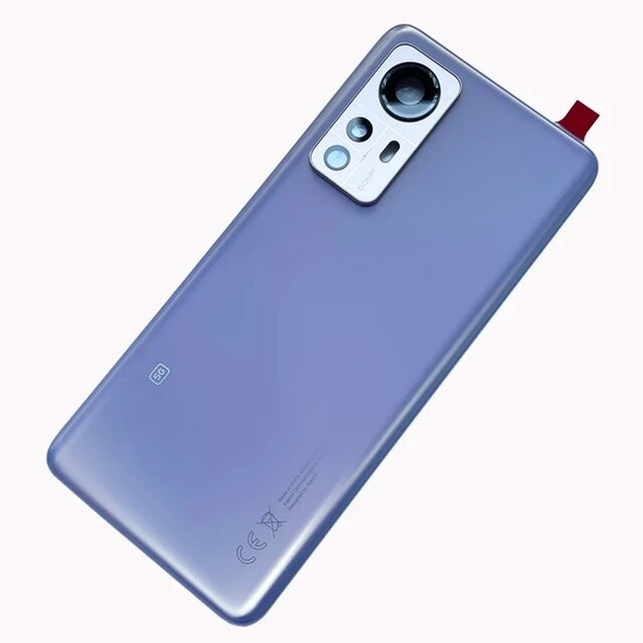 Original For Xiaomi 12 12X Back Cover Lid Mi12 5G With Camera Glass Lens Rear Battery Glass Door Housing Case Smartphone Parts