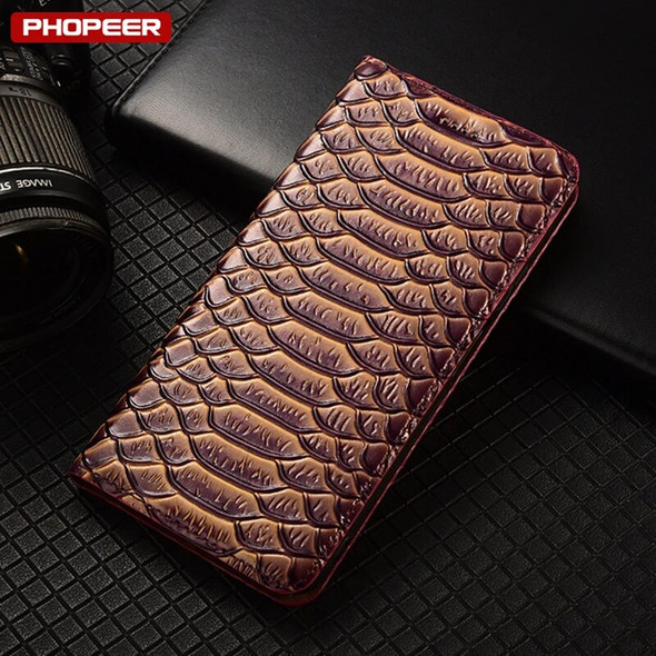 Luxury Boa Skin Genuine leather Case For Samsung Galaxy S8 S9 S10 S20 S21 FE S22 Plus Lite Ultra 5G SmartPhone Walet Cover Case