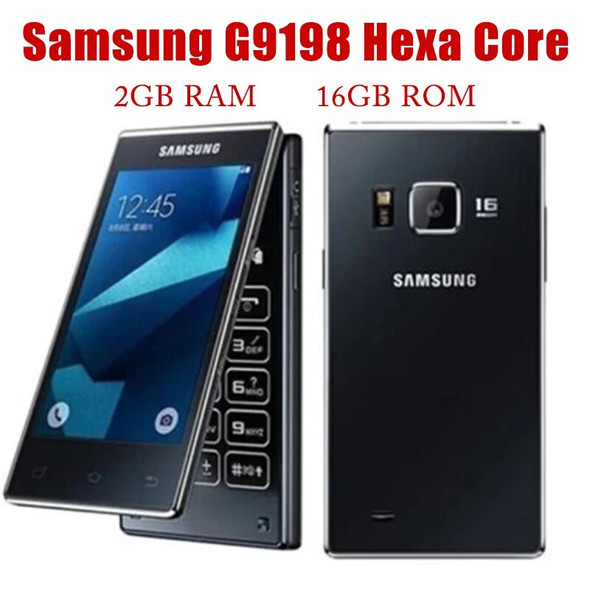Original Samsung G9198 Hexa Core 3.9“ Dual Sim 2GB RAM 16GB ROM LTE 4G 16MP Camera 1080P Android Mobile Flip Unlocked Cell Phone