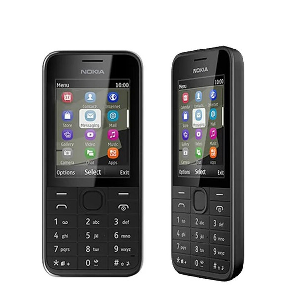 Unlocked Nokia 208 GSM Cell Phone Single Sim Version with Hebrew Language and Keyboard Used Mobile Phone