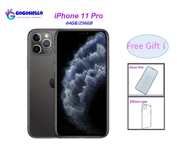 Apple iPhone11 Pro 5.8" Face ID 64GB/256GB A13 IOS iPhone 11 Pro Genuine Unlocked Original 4G LTE 95% New Cell Phone