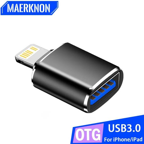 USB 3.0 OTG To Lightning Adapter U Disk Card Reader USB 3.0 Data Transfer Adapter For iOS iPhone 14 13 Pro XS iPad USB Converter