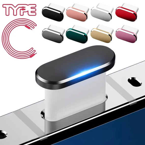 5X Type C Metal Dustproof Phone Charging Port Dust Plugs Anti-dust Protective Cap USB C Water-proof Protector Plug for Android