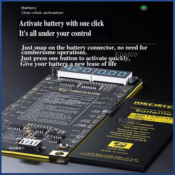 Mechanic F918 Battery Activation Detection Board For iPhone 5-15 PRO Samsung Huawei Android Mobile Phone Battery Tester Repair Mechanic F918 Battery Activation Detection Board For iPhone 5-15 PRO Samsung Huawei Android Mobile Phone Battery Tester Repair