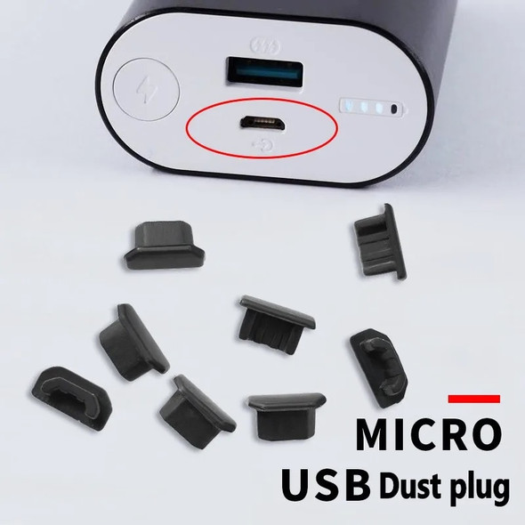 1-10pcs Silicone Micro USB Dust Plug Universal Android Charging Port Dustplugs Protector Cover for Xiaomi Samsung Dustproof Caps